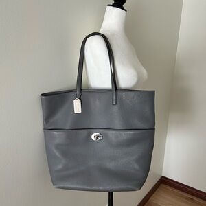 COACH Legacy Turnlock Pebbled Leather Tote